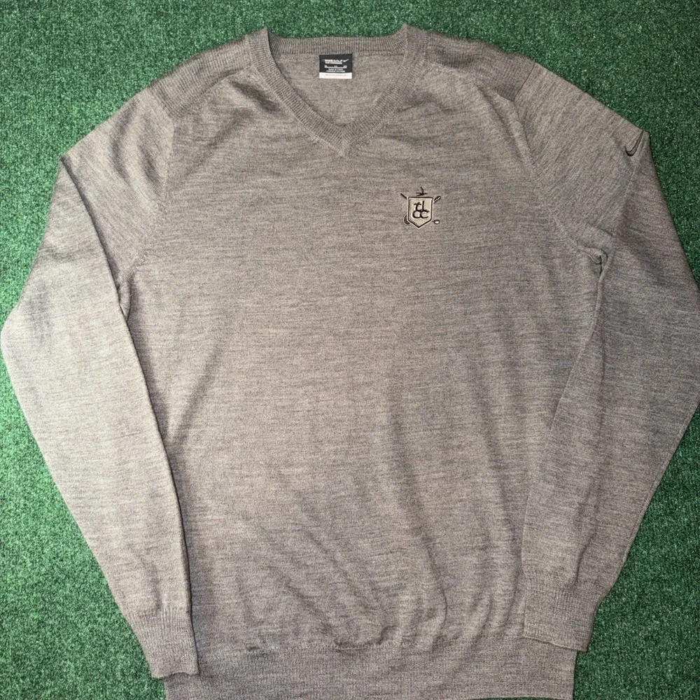 Nike Golf V-Neck Pullover Sweater, Wool-Acrylic Blend, Size XL R5